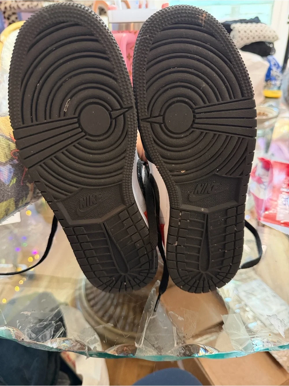 Nike Kids Black and White Air Jordan Style Sneakers